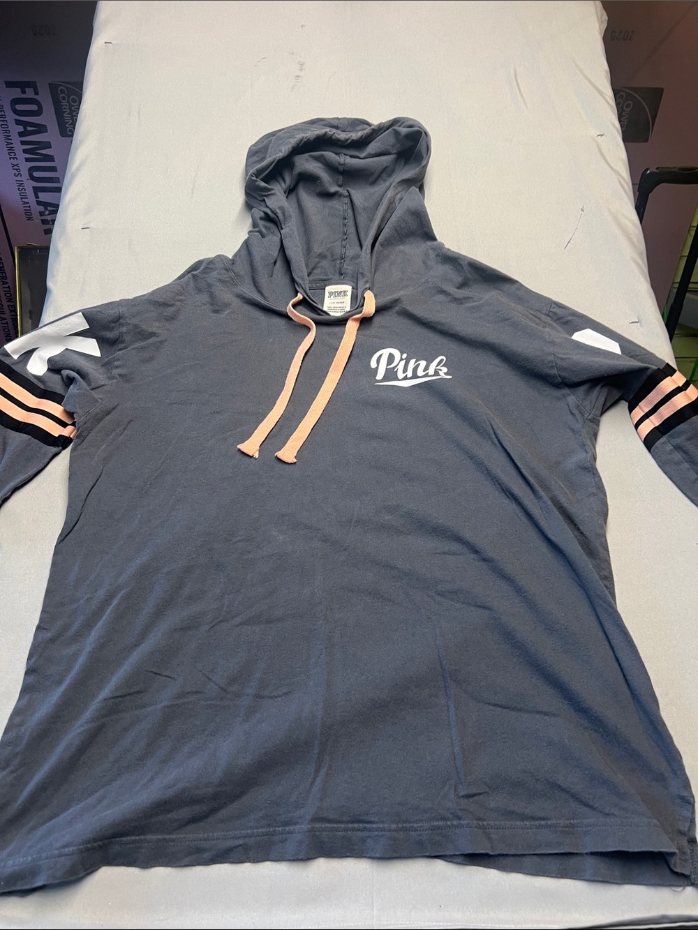 PINK Victoria's Secret Navy Sweatshirt with White Logo 0783